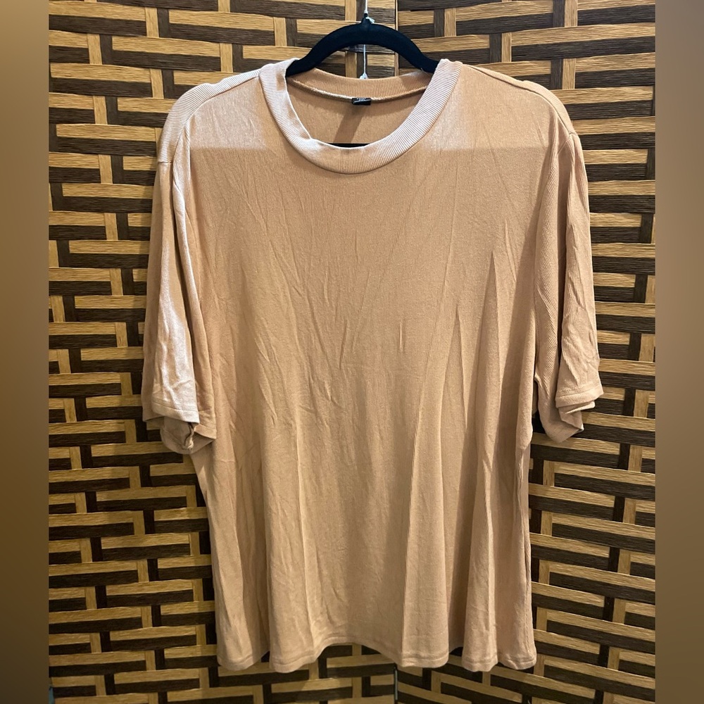 SHEIN Brown ribbed top women’s 4x plus fits 2x or 3x